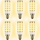 Kit 6 x Lâmpadas LED E14 3000K 5 Watts Halopim Halógena Bivolt 110v 220v