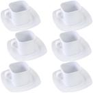 Kit 6 Xícara com Pires 250ml em Melamina