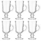 Kit 6 Xícaras Caneca Irish Vidro Pequena 120ml
