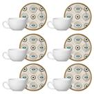 Kit 6 Xícaras Cerâmica Chá Café Pires Energia 85ml Kit 6 Xícaras Cerâmica Chá Café Pires Energia 85ml