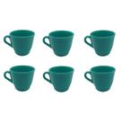 Kit 6 xicaras de café 70ml acrilico/plastico 5cm altura por 6cm diametro (pequena) tiffany plastico