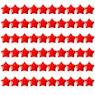 Kit 60 Balões Metalizado Estrela Vermelho 20cm C Canudo 15cm