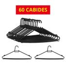 Kit 60 Cabides com Aba de Proteção Antideslizante e Ganchos