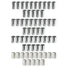 Kit 60 Canecas Clip Alumínio Reduzida Mangueira 6 8 10 12mm