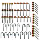 Kit 60 Conexões Ar Cond Oring Fêmea 6mm 8mm 10mm Alumínio