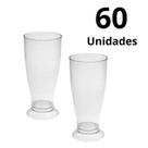 Kit 60 Copos Mini Tulipa Acrílico Transparente 220ml Chopp