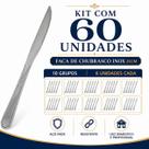 Kit 60 Facas Churrasco Inox 21cm