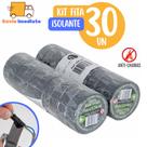 Kit 60 Fitas isolante Antichama Preta para Eletricista uso Geral Domestico e Industrial - 5m Kit 60 Fitas isolante Antichama Preta para Eletricista uso Geral Domestico e Industrial - 5m