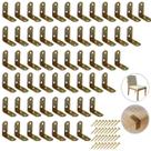 Kit 60 Peças Cantoneira L Reforço Moveis 3cm Parafusos 200