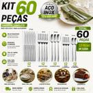 Kit 60 Talheres em Inox Premium 12 Garfo 12 Faca 12 Colher 12 Colher de Sobremesa 12 Garfo Sobremesa Kit 60 Talheres em Inox Premium 12 Garfo 12 Faca 12 Colher 12 Colher de Sobremesa 12 Garfo Sobremesa