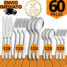 Kit 60 Talheres Inox Premium 12 Garfo 12 Faca 12 Colher 12 Colher de Sobremesa 12 Garfo Sobremesa Kit 60 Talheres Inox Premium 12 Garfo 12 Faca 12 Colher 12 Colher de Sobremesa 12 Garfo Sobremesa