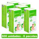 Kit 600 Algodão Quadrado Bellacotton para Bebê 6 pacotes com 100