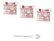 kit 600Un. Mini Colher Para Doces Café Colherzinha Cristal branco para brigadeiro