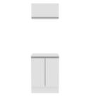 Kit 60cm Smart MDF 2 Portas 1 Suspensa Branco Madesa