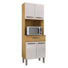 Kit 61cm Armário Paneleiro Cozinha Compacta Com Gaveta - Freijó Off White Kit 61cm Armário Paneleiro Cozinha Compacta Com Gaveta - Freijó Off White