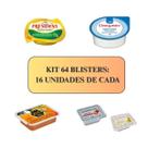 Kit 64 Blister Manteiga Cream Cheese Mel Geleia 16 cada