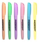 Kit 6Canetas Tom Pastel Am Az Vd Rs Rsê Lilás Marca texto
