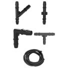 Kit 6Pcs Conectores + 3M Mang Borracha Água ParaBrisa Univ.