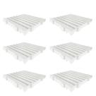 Kit 6un Estrado para Câmara Frigorífica Reforçado Croplastic 40x40x4,5cm Branco