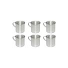 Kit 6und Caneca Reforçada de Alumínio Fundido Escola 300ml
