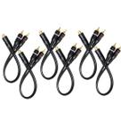 Kit 6x Cabos Y 2 Machos e 1 Fêmea Semi Blindado RCA Injetado 4mm Som Automotivo Amplificador Atacado