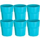 Kit 6x Copo Fibra de Arroz 400ml Nature Colors TopGet Azul Claro Kit 6x Copo Fibra de Arroz 400ml Nature Colors TopGet Azul Claro