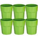 Kit 6x Copo Fibra de Arroz 400ml Nature Colors TopGet Verde Claro