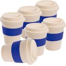 Kit 6x Copo Fibra de Bambu 380ml Fibre TopGet Azul