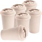 Kit 6x Copo Travel Fibra de Bambu 380ml TopGet Natural