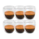 Kit 6x Copos Para Café em Vidro Isotérmico Parede Dupla 75 ml TopGet