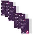 Kit 6x Refil Caderno Inteligente Pautado Grande Gramatura 90g 50 Folhas 11Furos