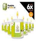 Kit 6x Vela Aromática Vela Perfumada 60g Aromaterapia Decoração - Capim Limão E Chá Branco