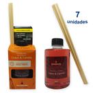 Kit 7 Aromatizador Ambiente Cravo e Canela Difusor Vareta 280ml - Envio Já