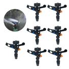 Kit 7 Aspersor de Impacto 360º - Irrigação Potente até 30m 1/2 Horta, Pasto e Jardim