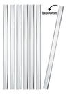 Kit 7 Bastões Agitadores 5x300mm Vidro Maciço Ponta Lapidada Kit 7 Bastões Agitadores 5x300mm Vidro Maciço Ponta Lapidada