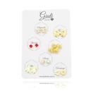 Kit 7 Brincos Semaninha Primavera Banhado a ouro 18k