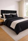 kit 7 cabeceira modulado mdf quadrado cama em l preto