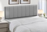 Kit 7 Cabeceiras Painel Modular Cama Box Casal Linho Cinza Madelina Decor