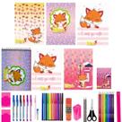 Kit 7 Caderno Brochurão Raposa Capa Dura 96 Folhas 40 Itens