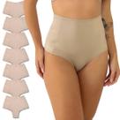 Kit 7 Calcinha Modeladora Cintura Alta Elástico Anti Culote