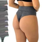Kit 7 Calcinhas Fio Duplo Invisivel Cós Modelador de Barriga