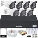 Kit 7 Câmeras Full Color C/Áudio Dvr Intelbras 8 canais 2TB