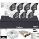 Kit 7 Câmeras Full Color C/Áudio Dvr Intelbras 8 canais 500GB