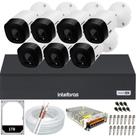 Kit 7 Câmeras Intelbras 20 metros segurança monitoramento completo hd 1tb