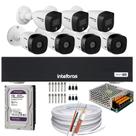 Kit 7 Câmeras Intelbras 3 cam Full Color 4 cam 1220b Full Hd Dvr Mhdx 3008-C