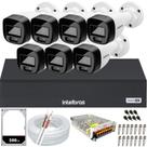 Kit 7 Câmeras Intelbras Cftv 1080p Full Color HD 500GB colorido dia e noite