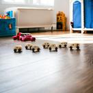 Kit 7 carrinhos de madeira, feita de pinus, brinquedo pedagógico