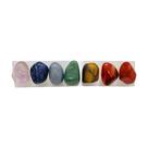 Kit 7 Chakras Com Barra Selenita, Pedras Roladas