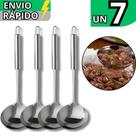 Kit 7 Concha 100% Inox Para Feijão Sopas Caldos Utensilio De Cozinha Inox Linha Premium