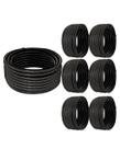 Kit 7 Conduíte Flex Espiralado 3/4 25m Preto Antichama
